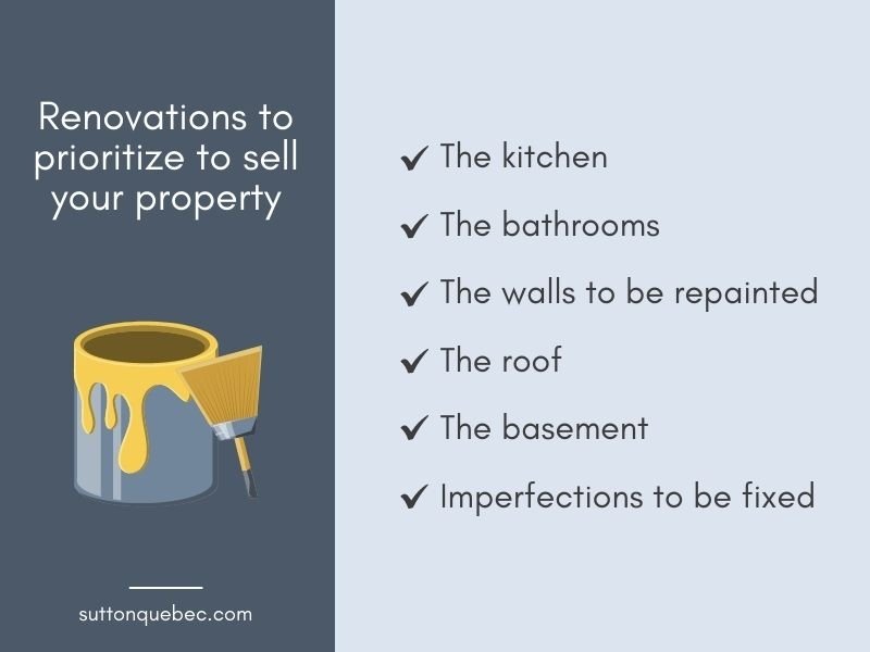 Renovations to prioritize to sell your property