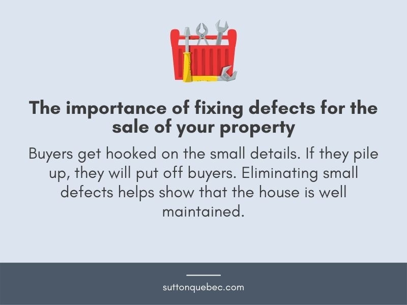 The importance of fixing defects when selling your home
