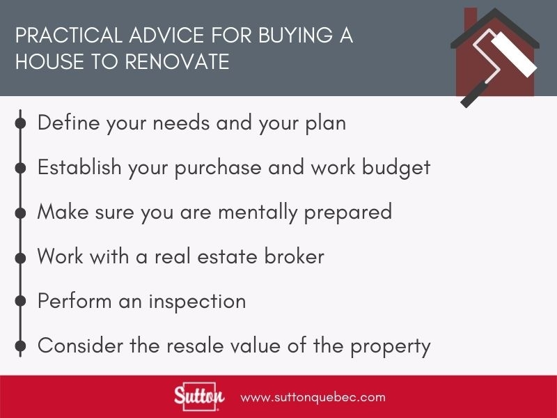 practical advice for buying a house to renovate