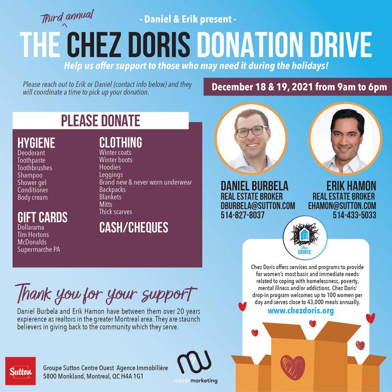 Annual Donation Drive for Chez Doris