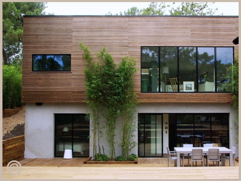 inspiration for the exterior siding of a wooden house