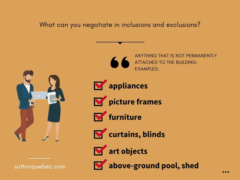 negotiate inclusions and exclusions